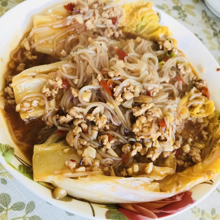 肉末粉丝娃娃菜