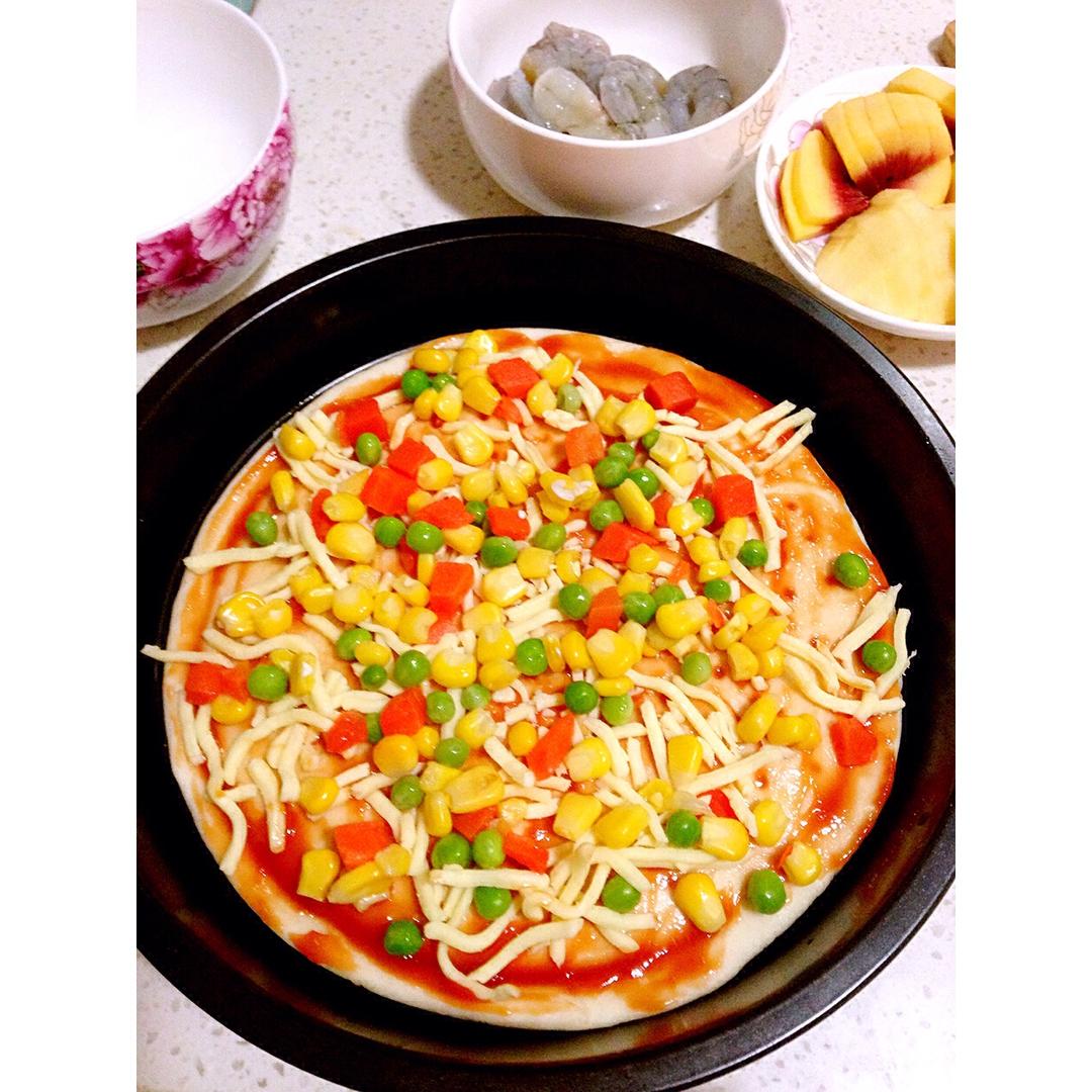 鲜虾培根薄披萨—海氏烤箱定制