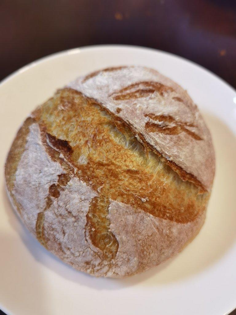 中筋面粉做波兰种欧包