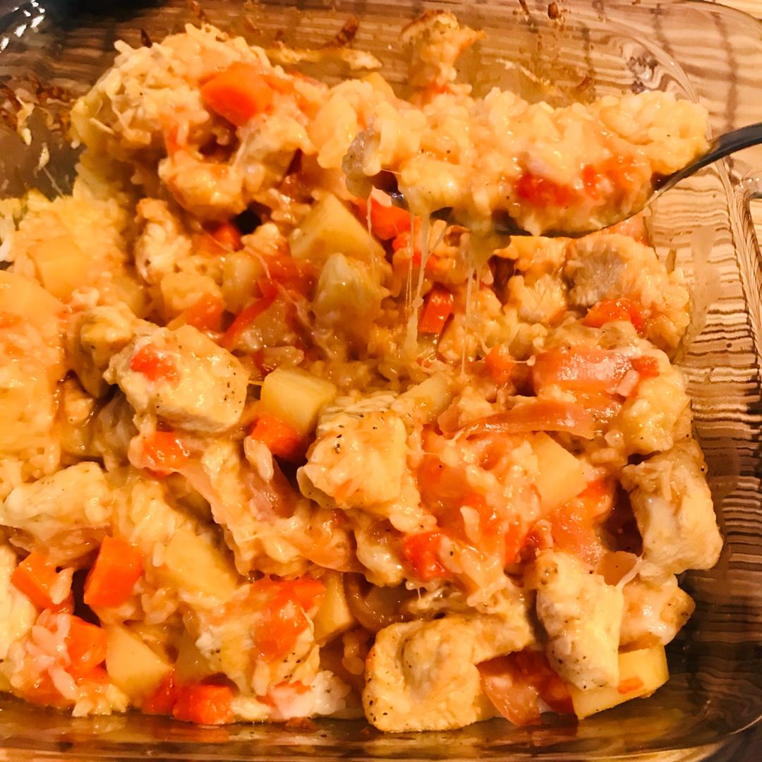 番茄鸡肉浓情焗饭【两人份】