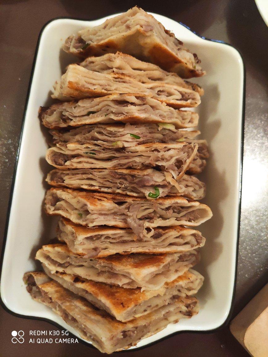 营养早餐～千层牛肉饼