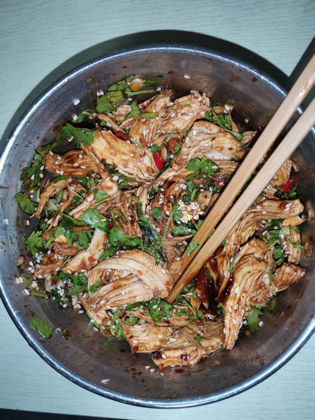 鸡胸肉这样做巨好吃❗️凉拌鸡丝😋低脂高蛋白