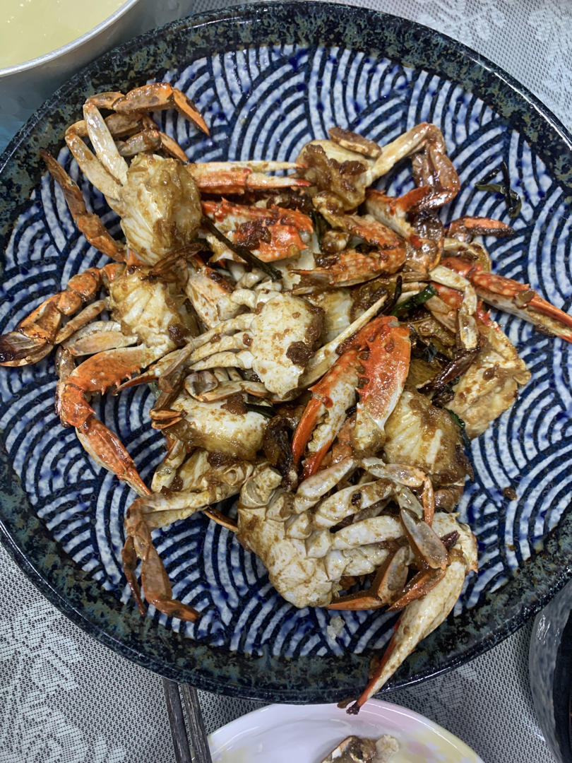 葱姜炒梭子蟹（very easy）