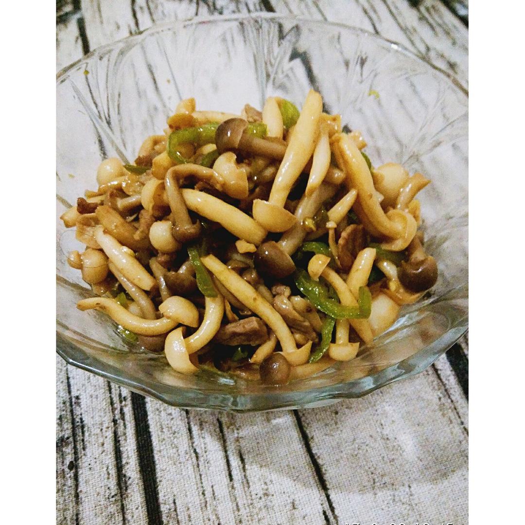 尖椒炒双菇