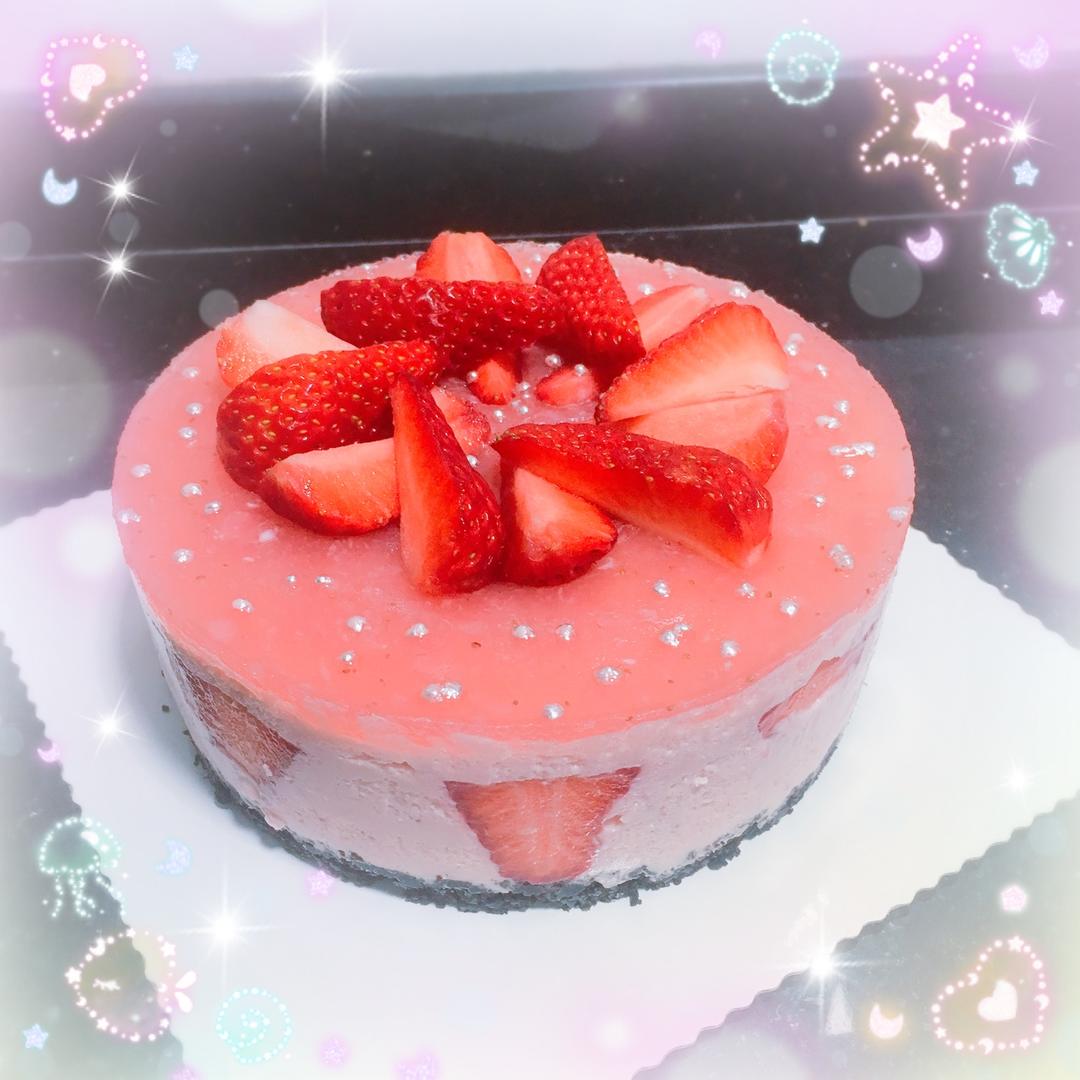 草莓、芒果双拼慕斯