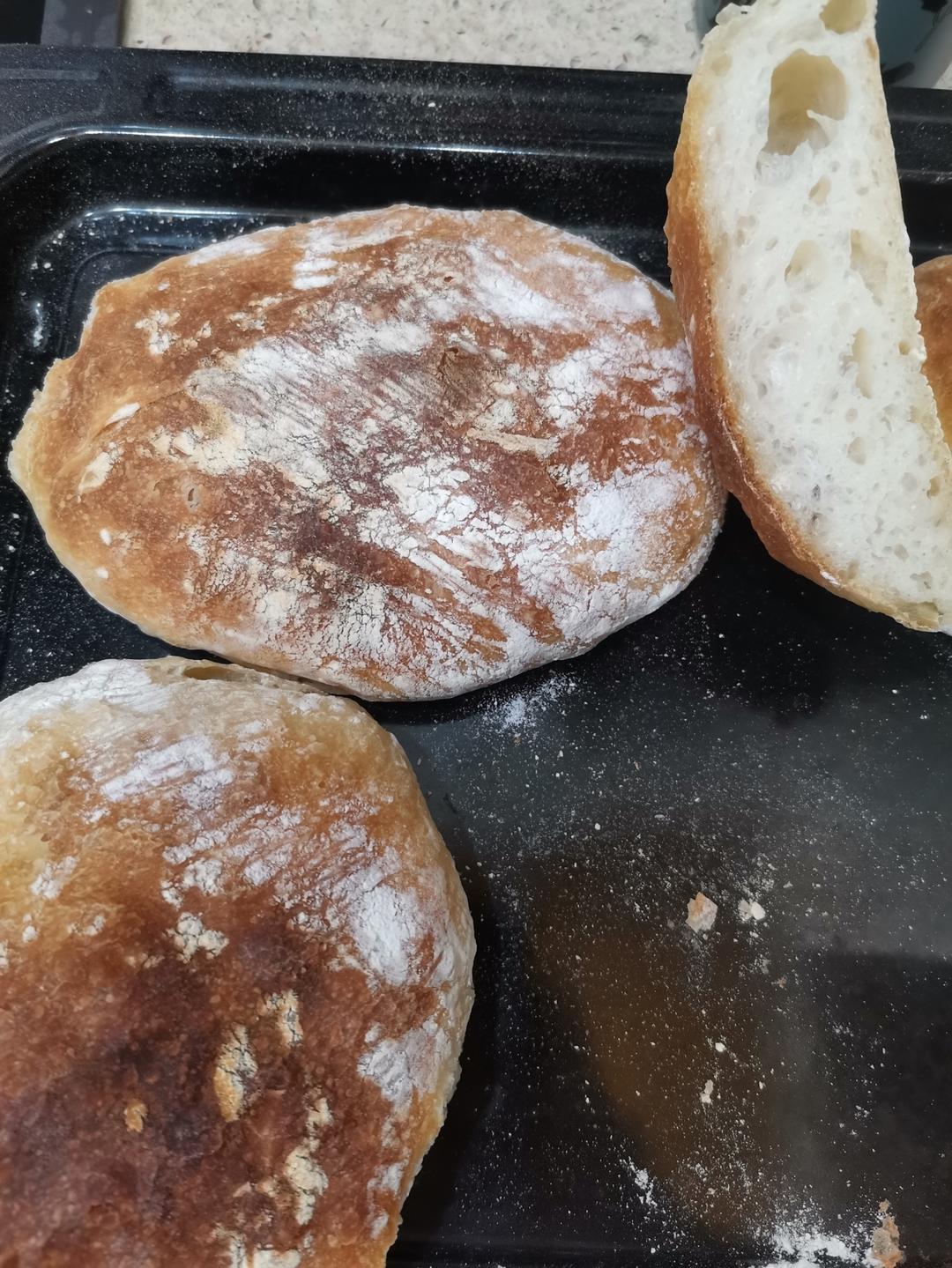 【ciabatta】家庭版恰巴塔，软乎乎的拖鞋面包