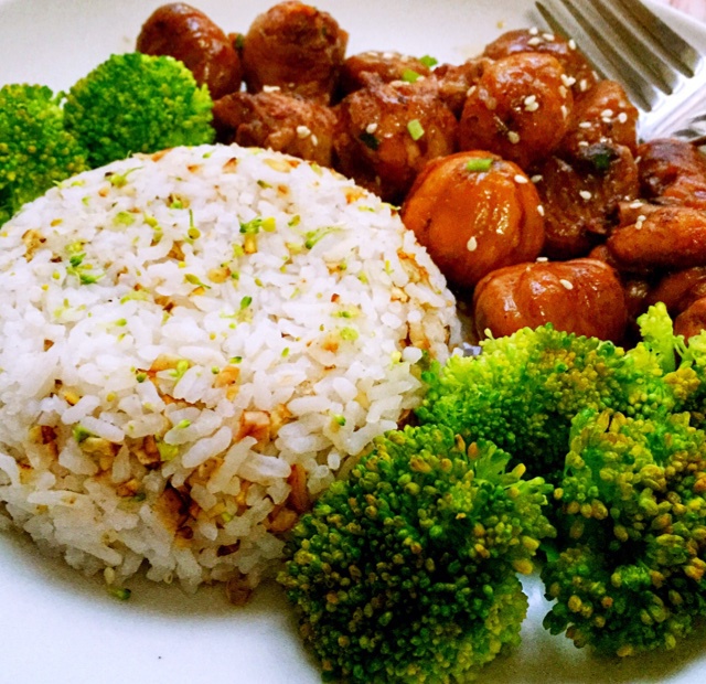 板栗烧鸡饭