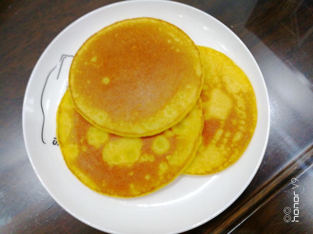鸡蛋玉米饼（附松饼煎圆的方法）