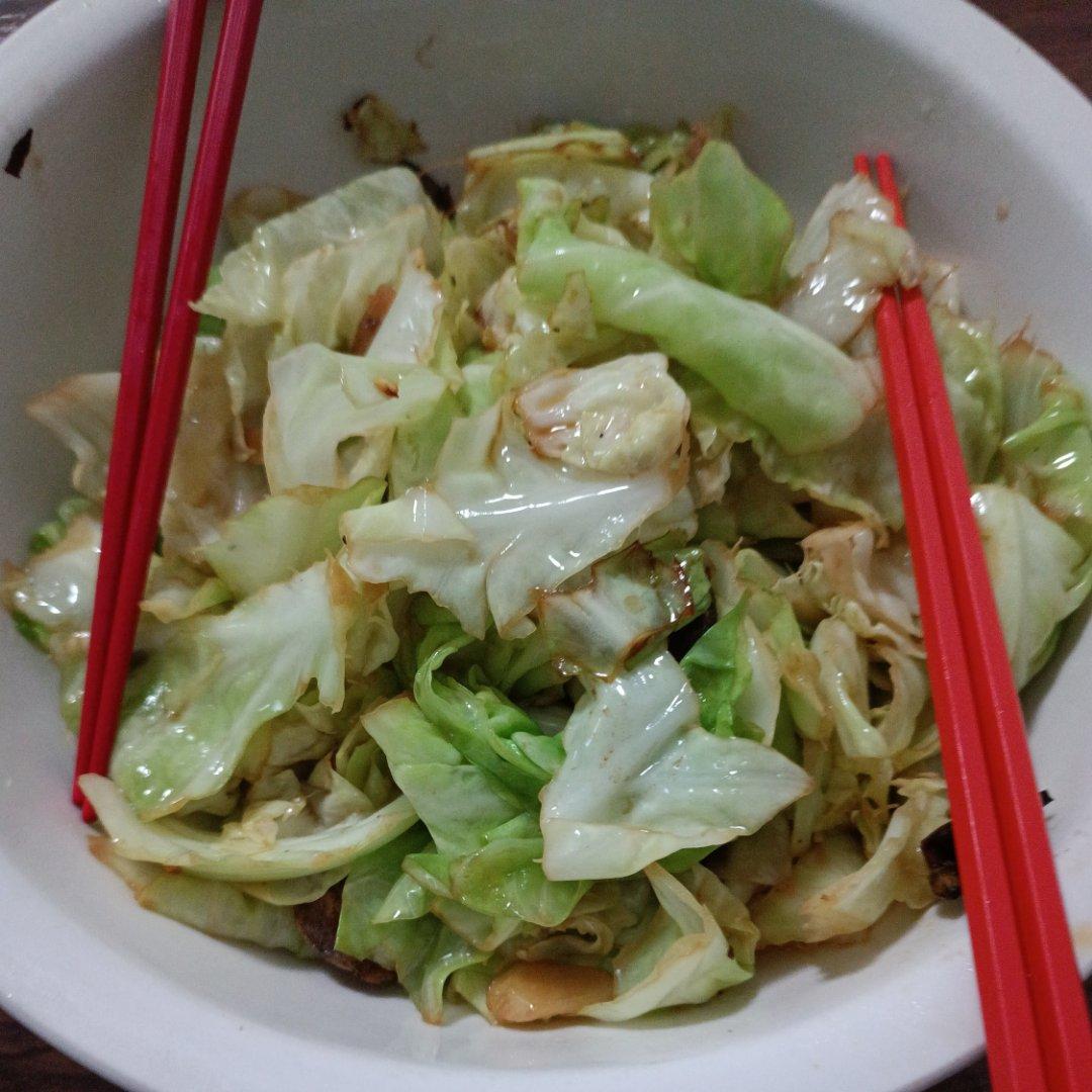 家常小炒之三--干煸包菜/大头菜