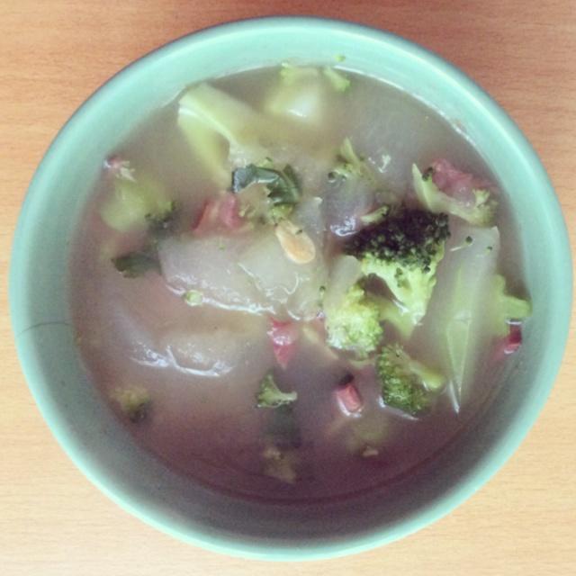 西兰花冬瓜牛肉懒人汤