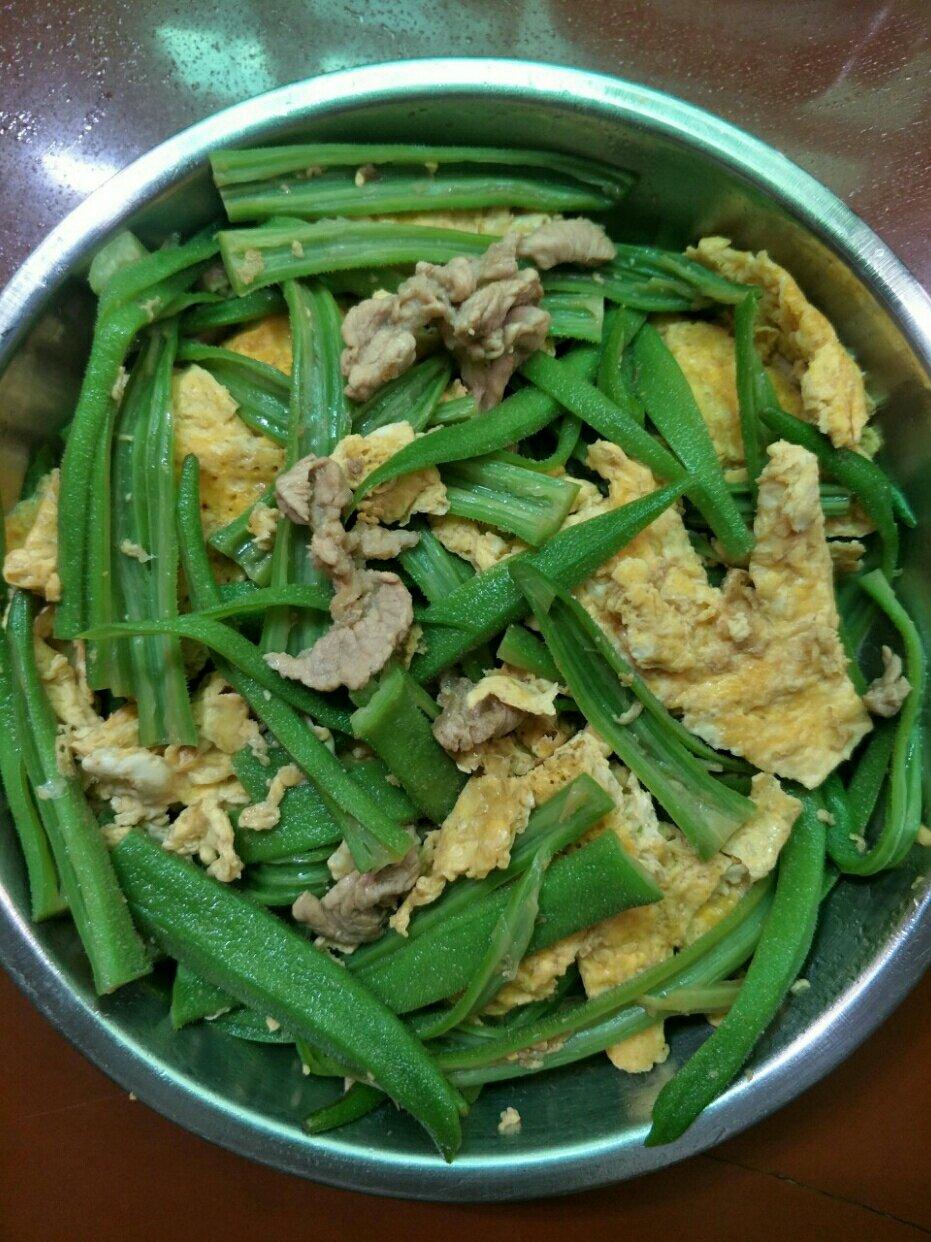 秋葵炒鸡蛋