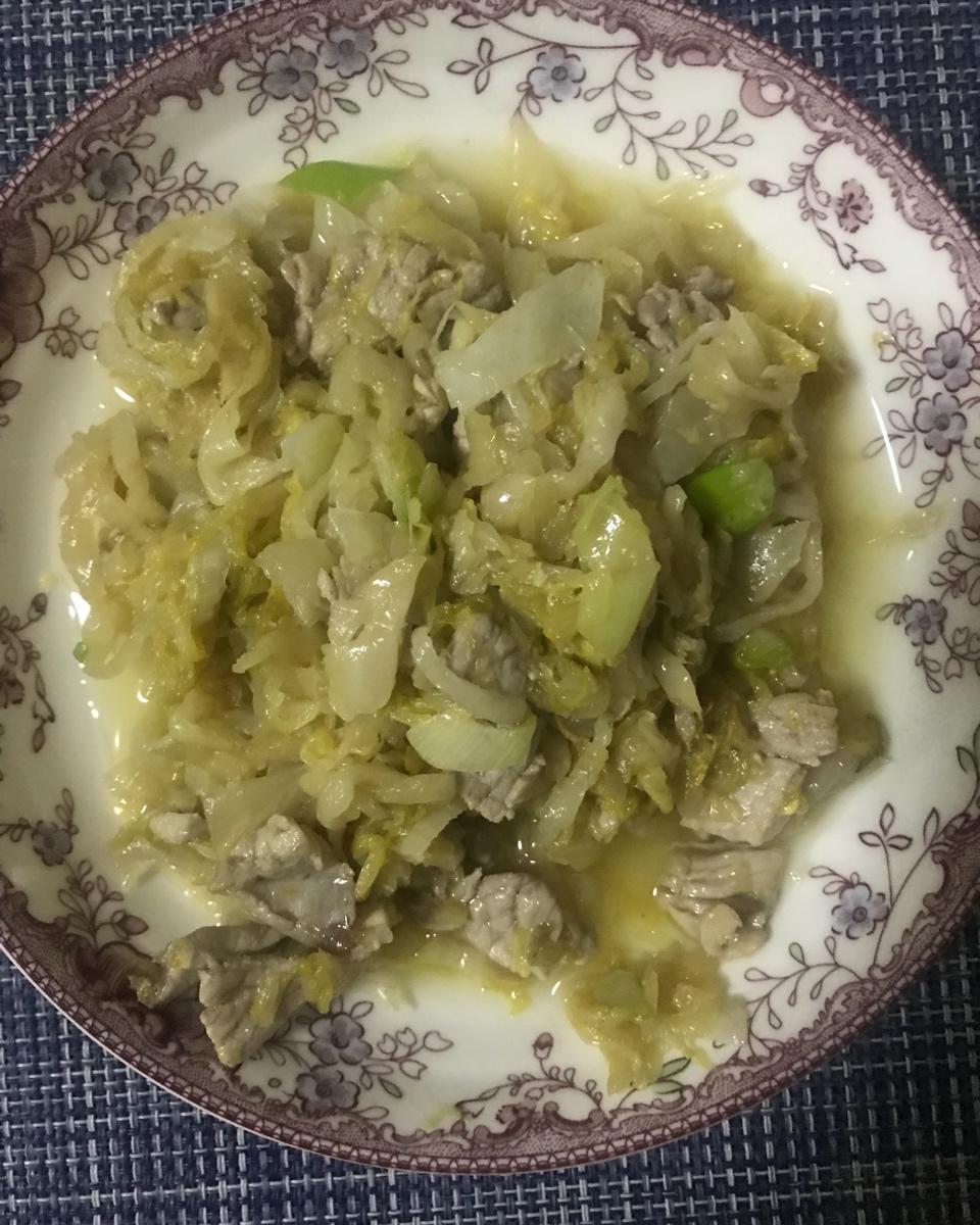 快手东北酸菜炒肉丝
