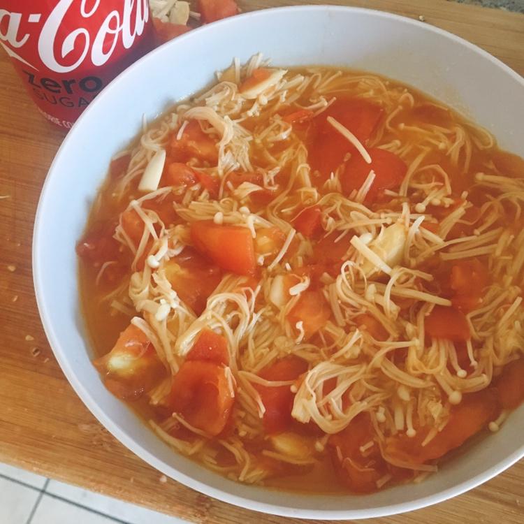 番茄烩金针菇