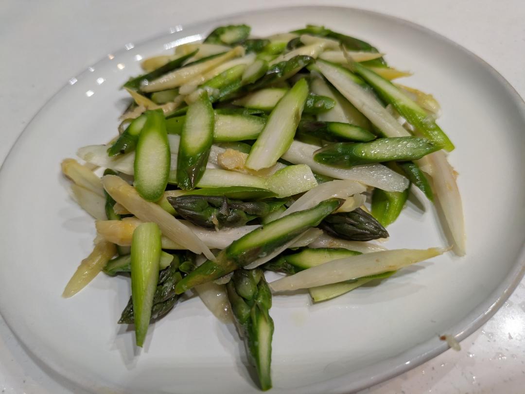 快手菜❗️素炒白芦笋、绿芦笋