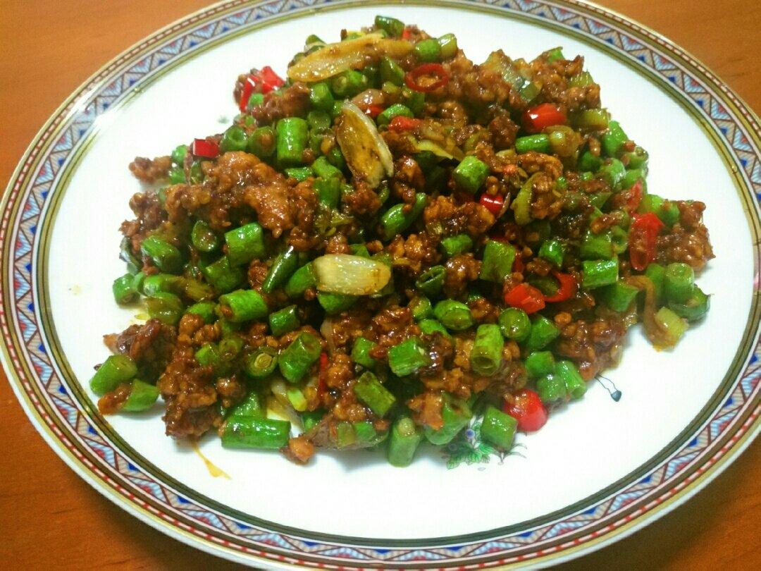 肉沫豆角下饭菜