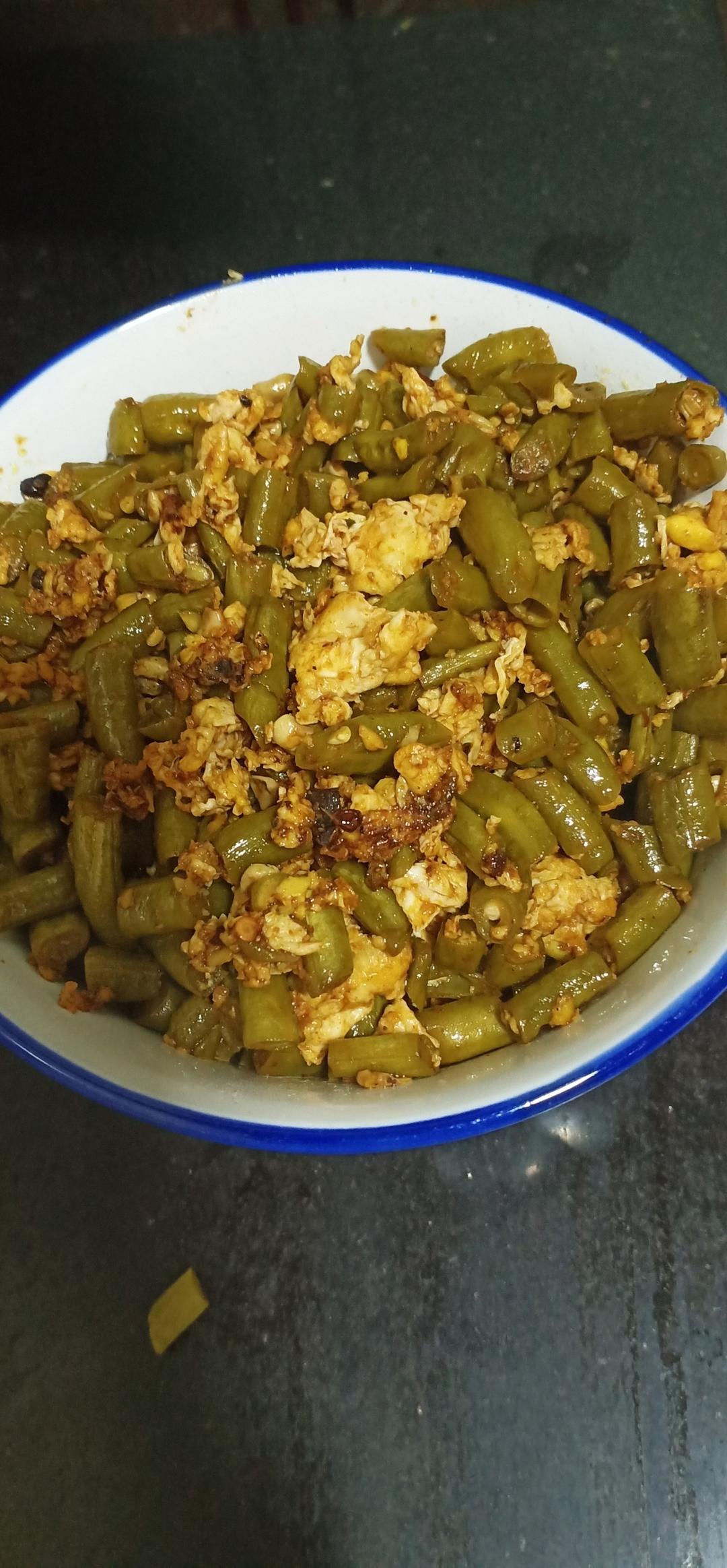 佐粥神器   酸豇豆炒鸡蛋