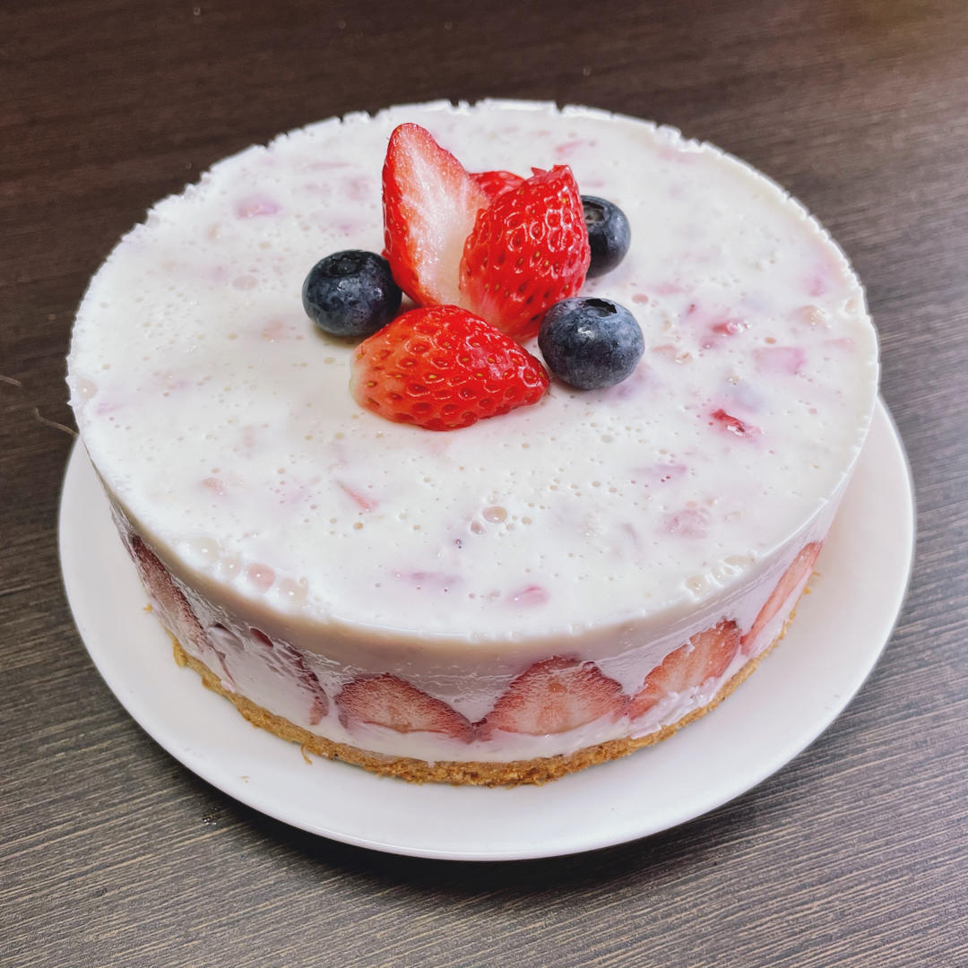 无油免烤🍓燕麦慕斯蛋糕🍰麦香duangduang~