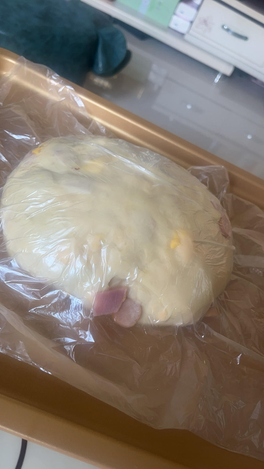 芝士培根🥓吐司/一次发酵