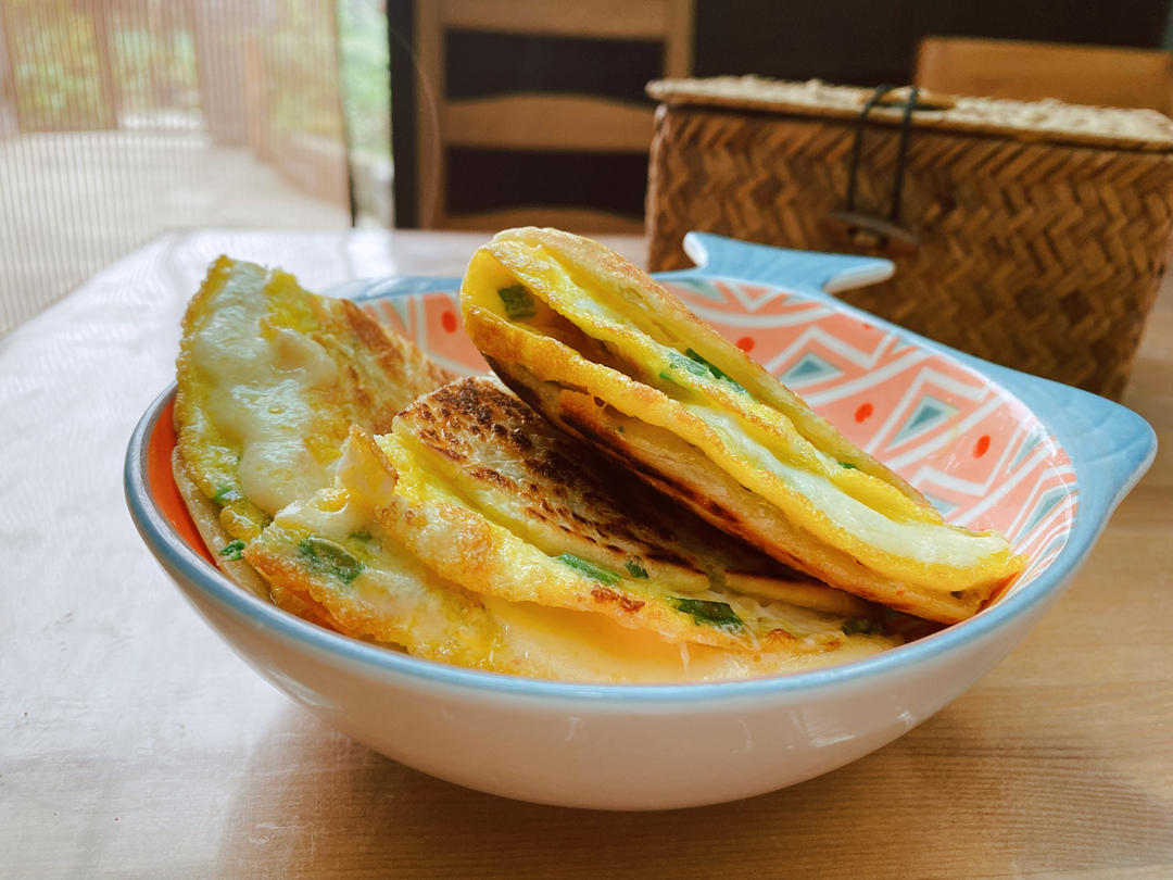10分钟早餐‼️香葱火腿手抓饼✅酥脆掉渣