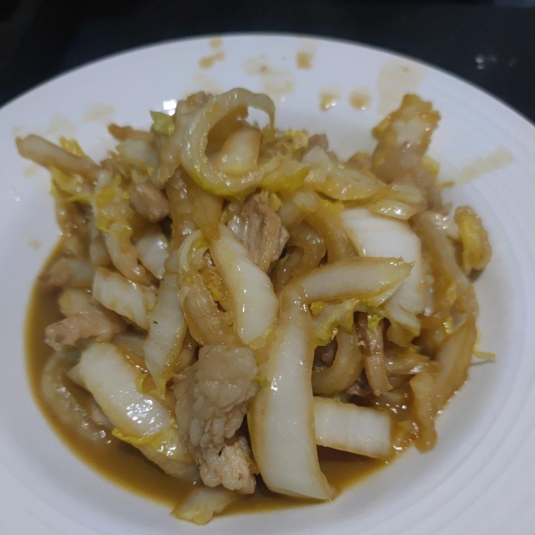 白菜炒肉