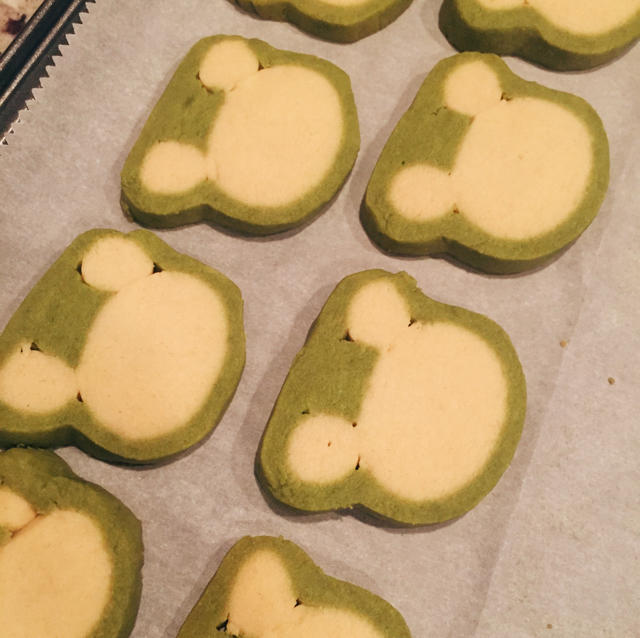 抹茶兔兔曲奇（比熊猫简单！超详细实物图+超良心手绘图）