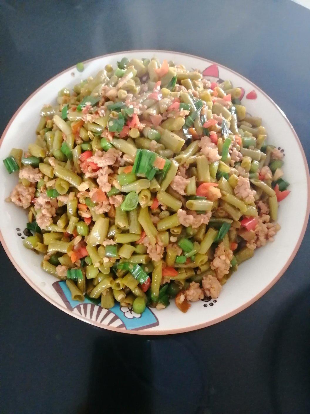 分享作品 超级下饭菜|酸豆角肉末&香干回锅肉 酸豆角炒