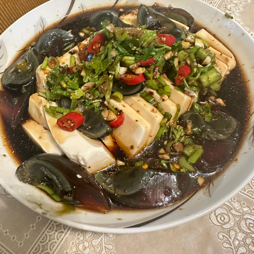 好吃爽口的皮蛋豆腐