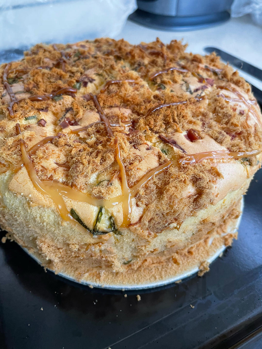 6寸/8寸葱香肉松火腿戚风蛋糕