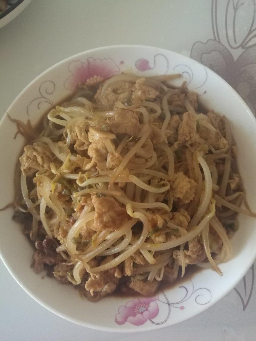 豆芽炒鸡蛋