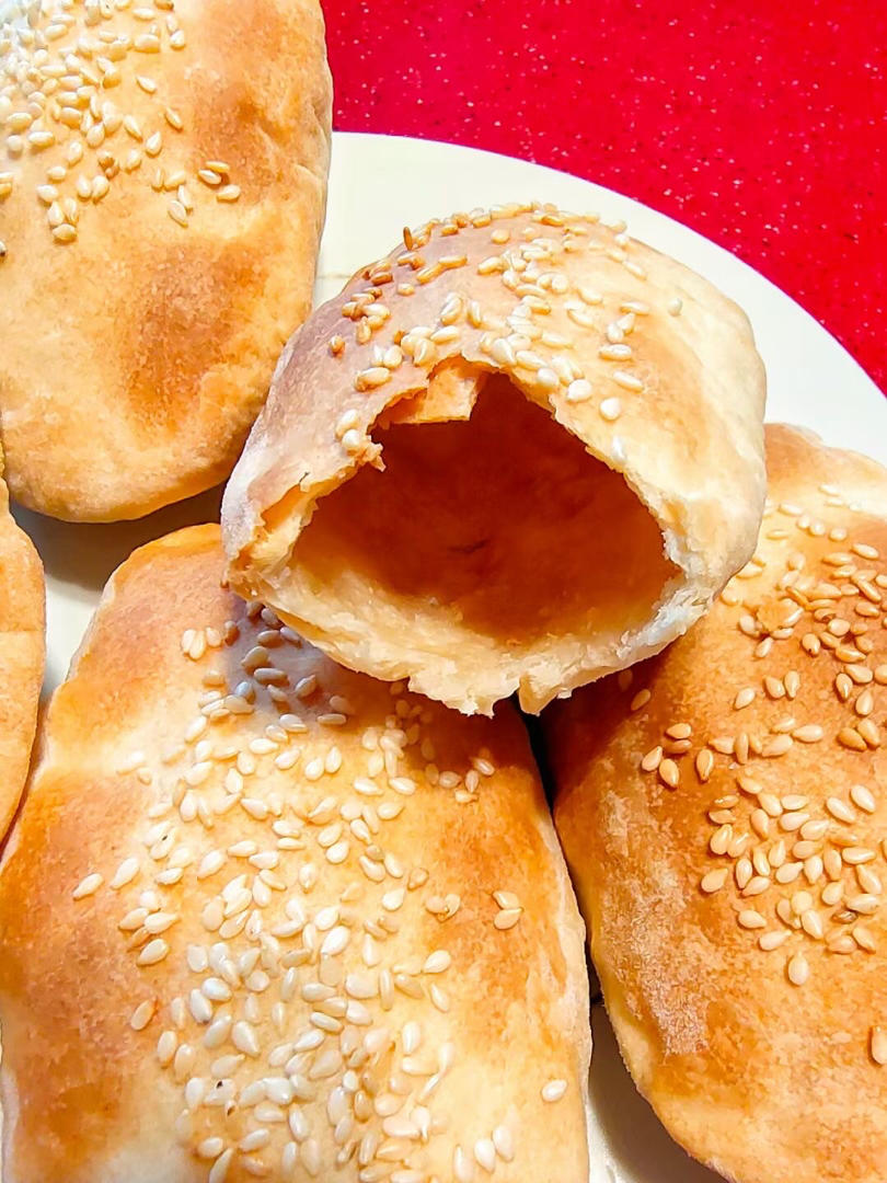 雨后清晨8做的10分钟速成空心烧饼