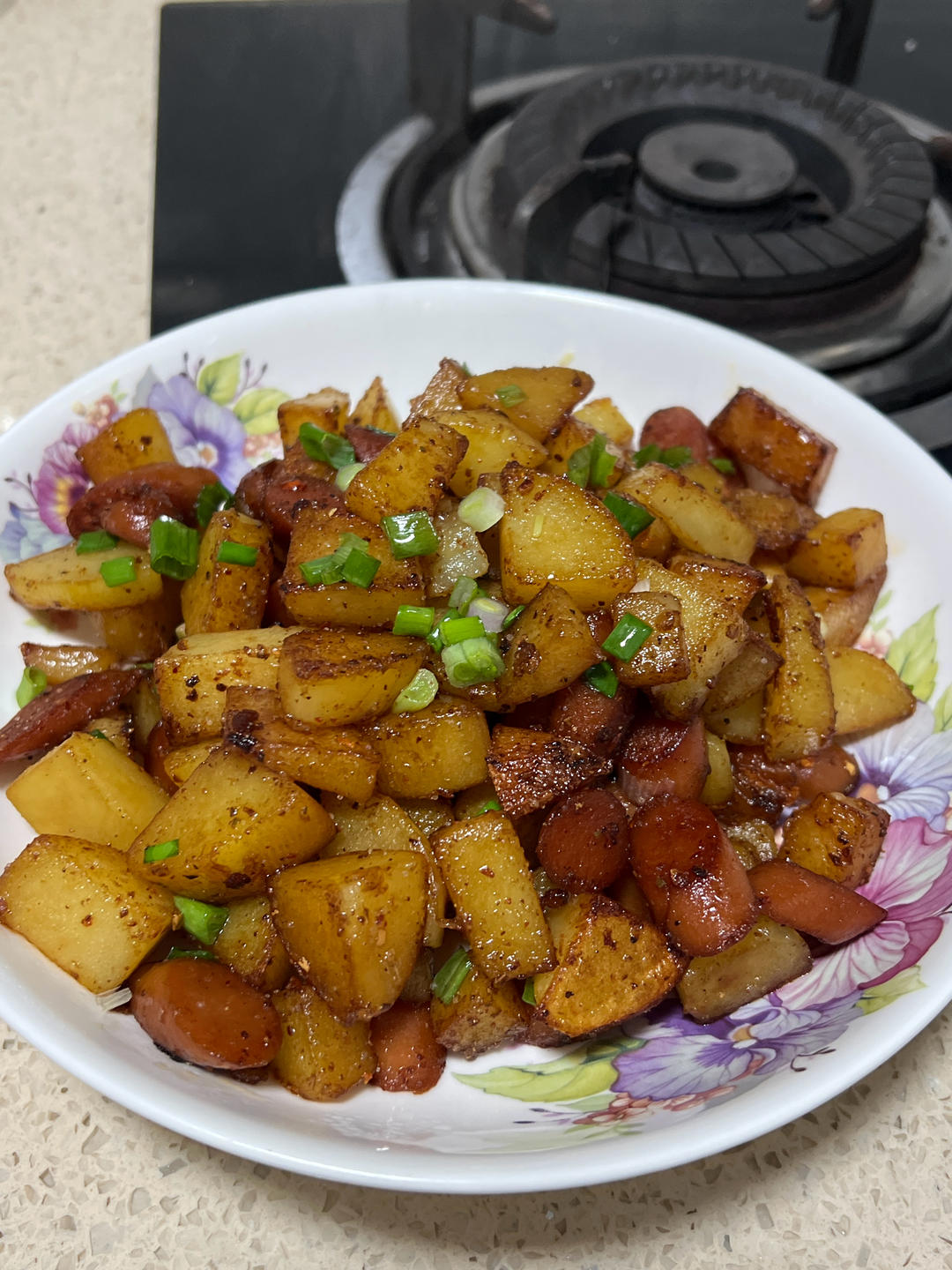 烧烤风味的土豆小香肠