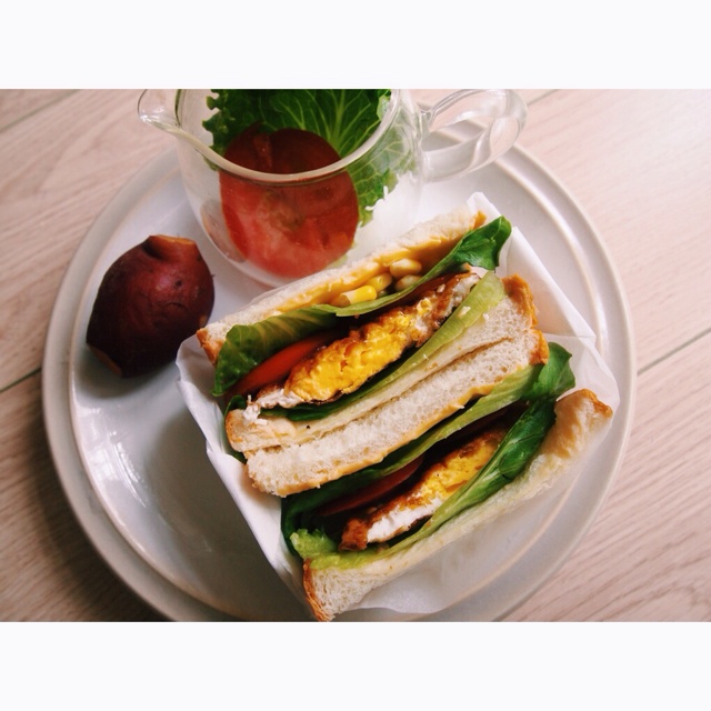 火腿芝士蛋三文治