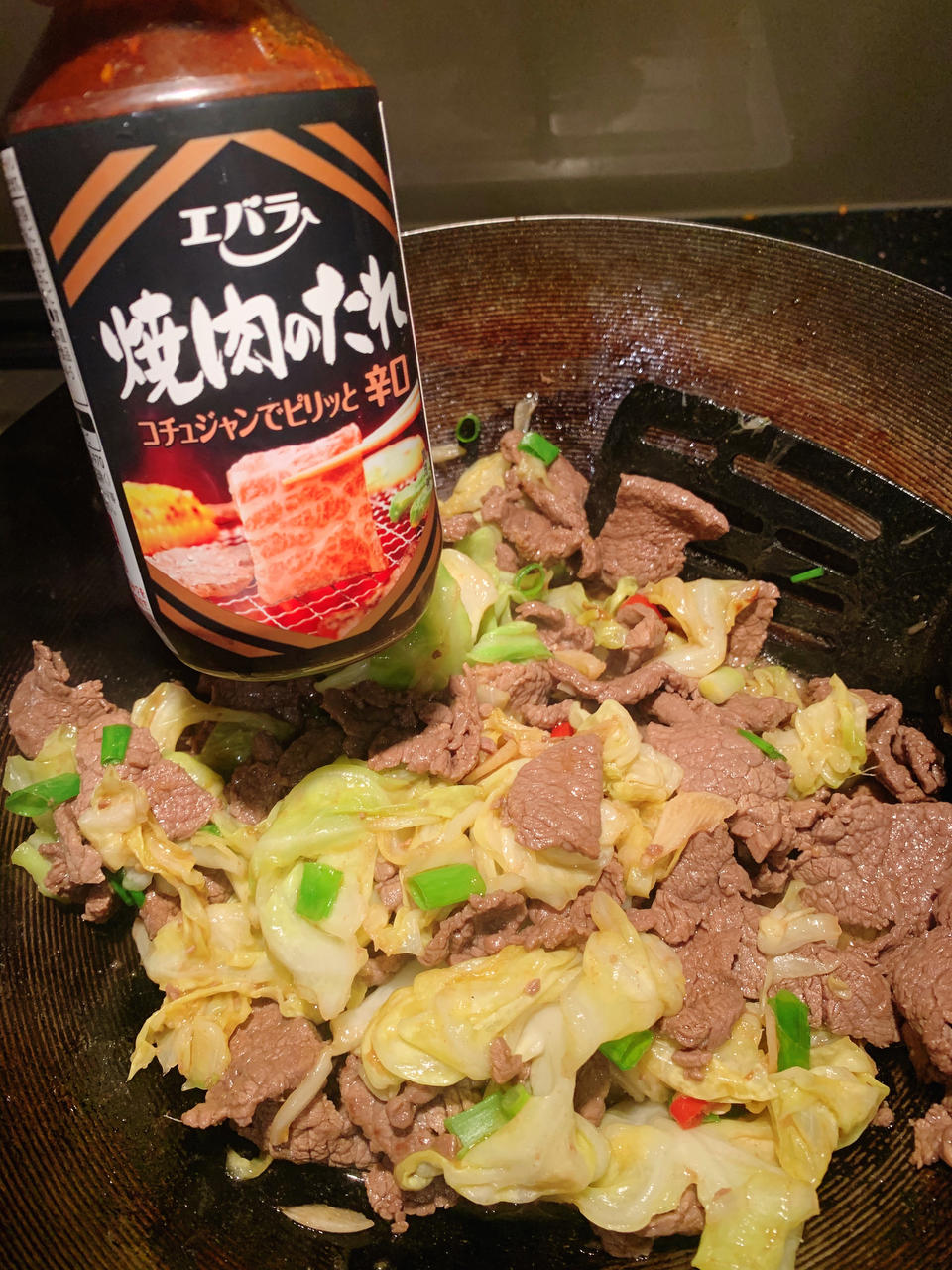 日式风味卷心菜炒肥牛