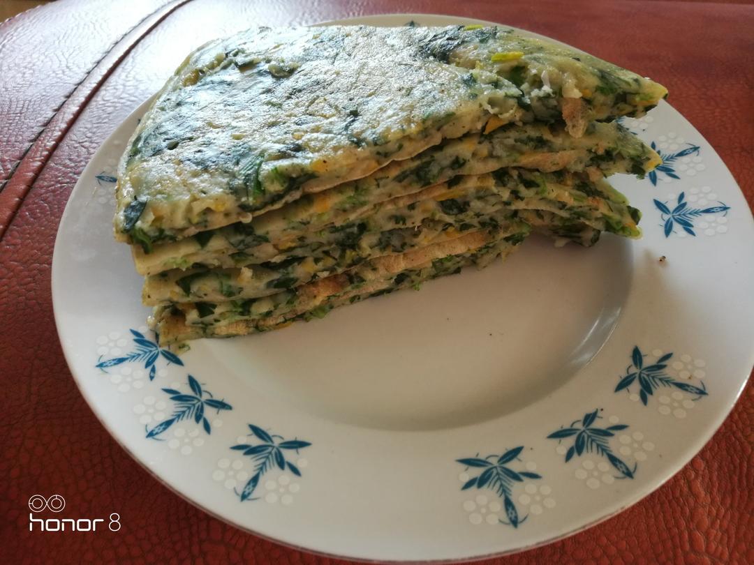 菠菜胡萝卜蛋饼
