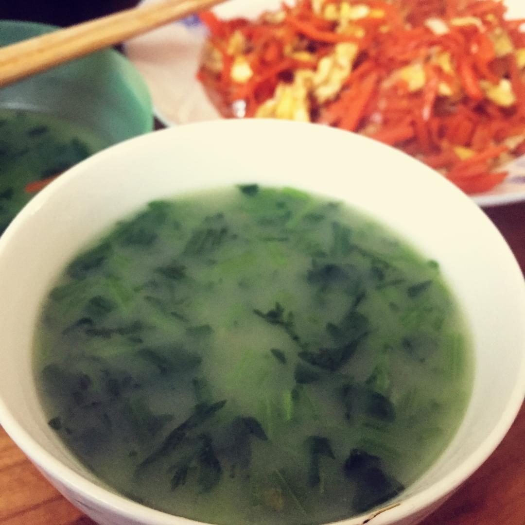茼蒿面糊汤