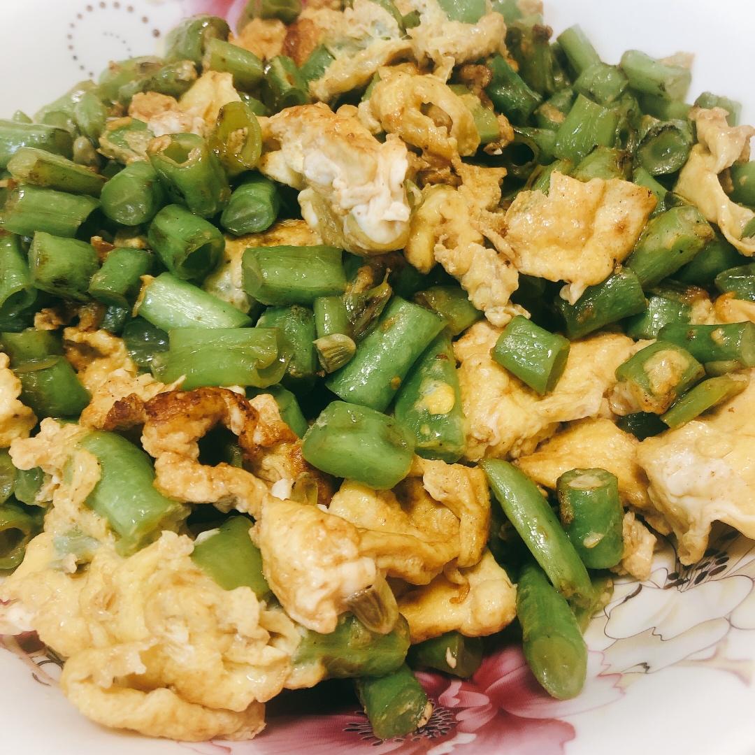 豆角炒鸡蛋