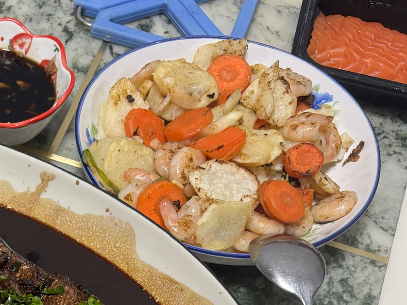 虾仁炒山药（消耗山药）