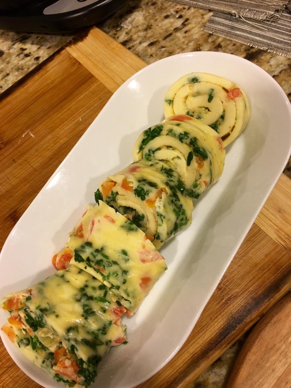 番茄菠菜烤蛋卷