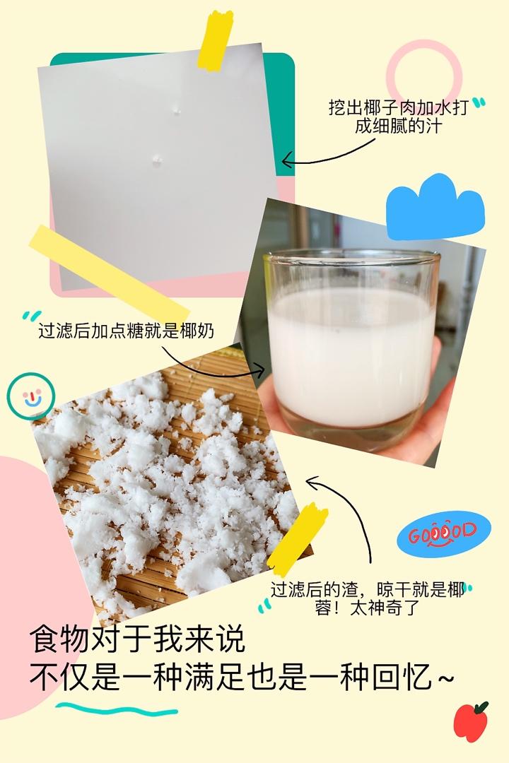 自制椰蓉，椰奶