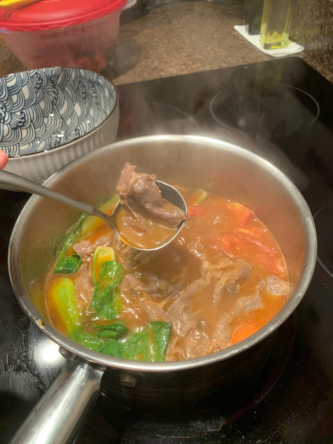 番茄牛肉卷汤(自存）