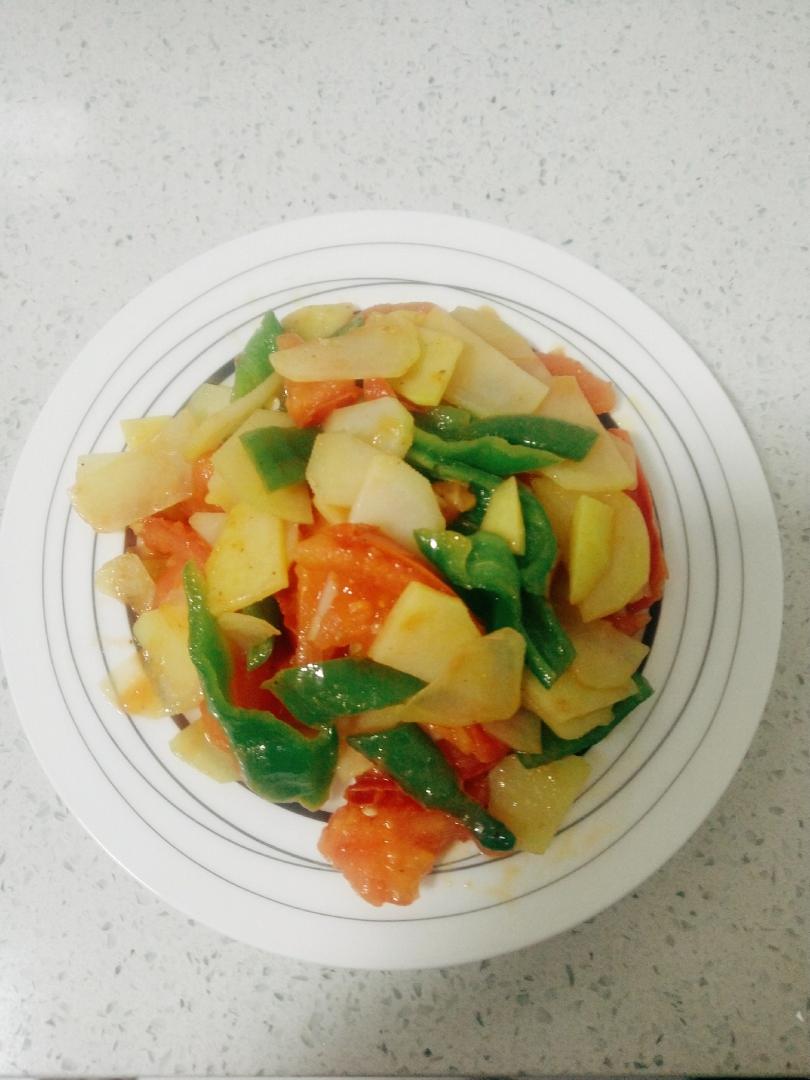 西红柿炒土豆片
