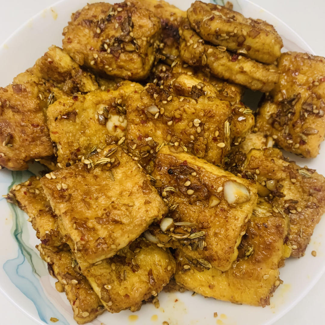 香煎孜然豆腐