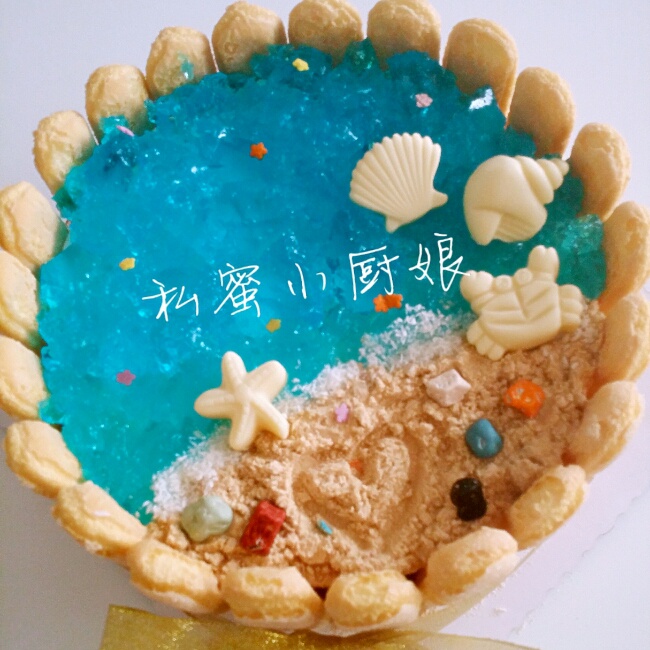 蓝色の海洋酸奶慕斯蛋糕