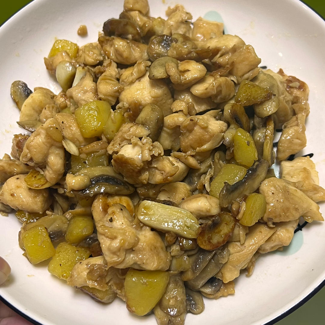 口蘑蒜香鸡腿肉