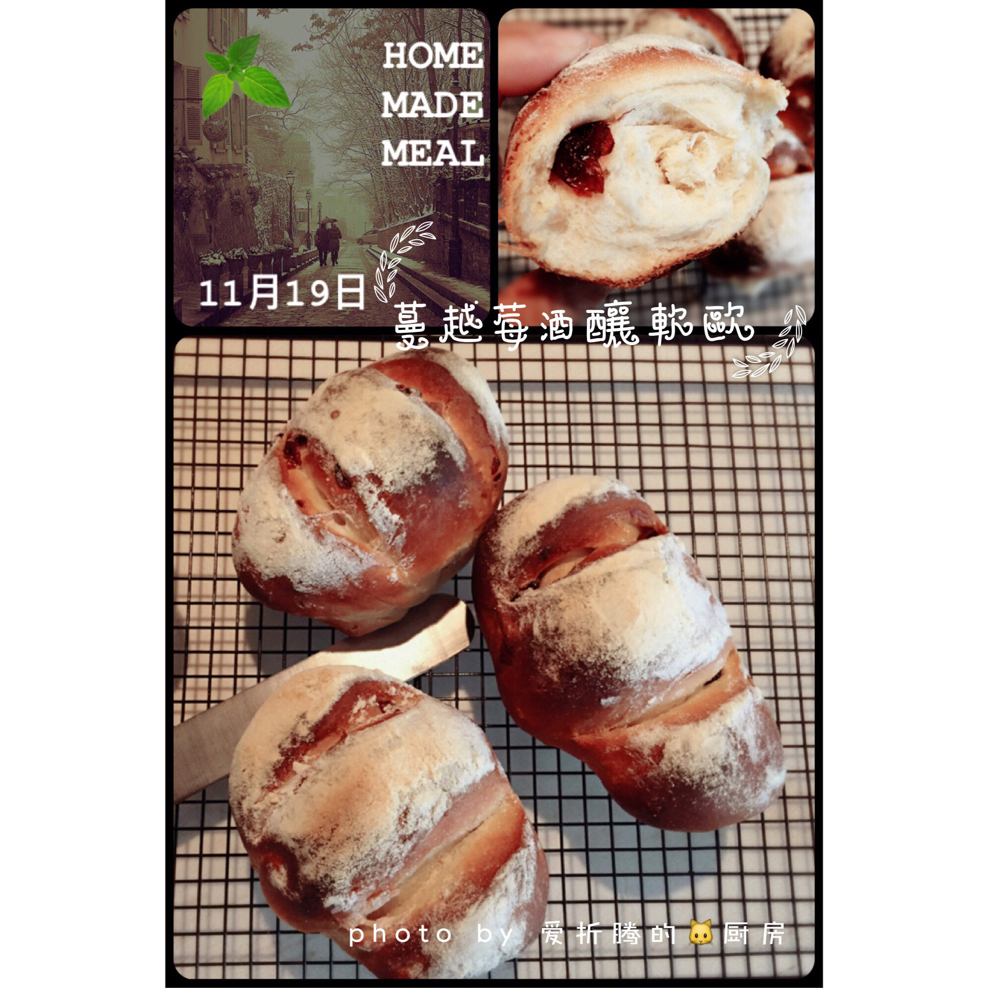 中种天然酵母蓝莓蔓越莓面包