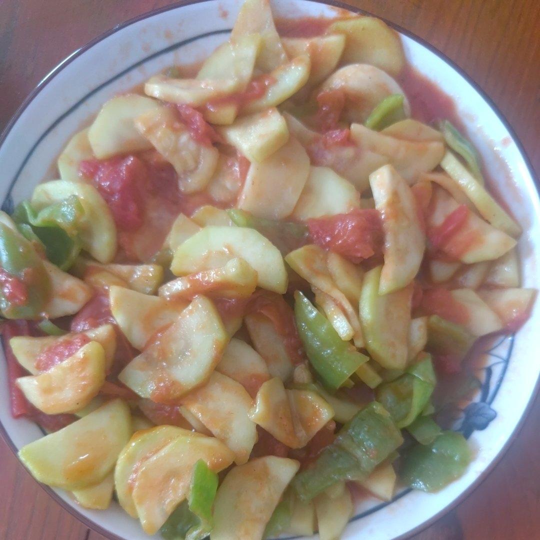西红柿炒西葫芦《快手菜》