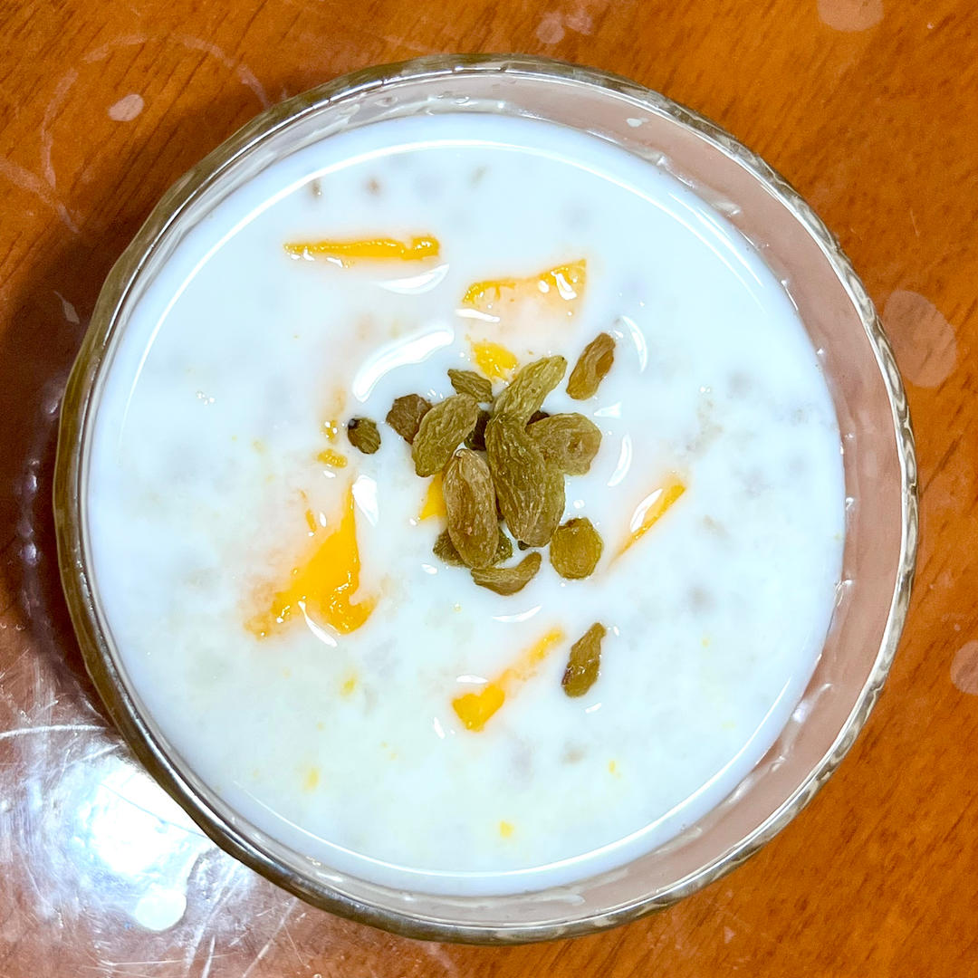 港式甜品——杨枝甘露(芒果西米露)附芒果花切法