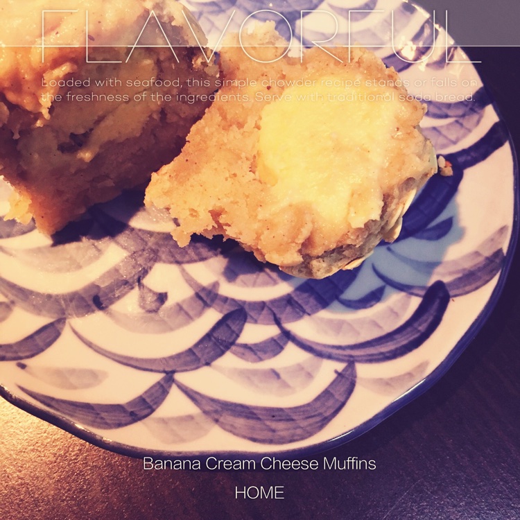 软心乳酪香蕉马芬<Banana Cream Cheese Muffins>