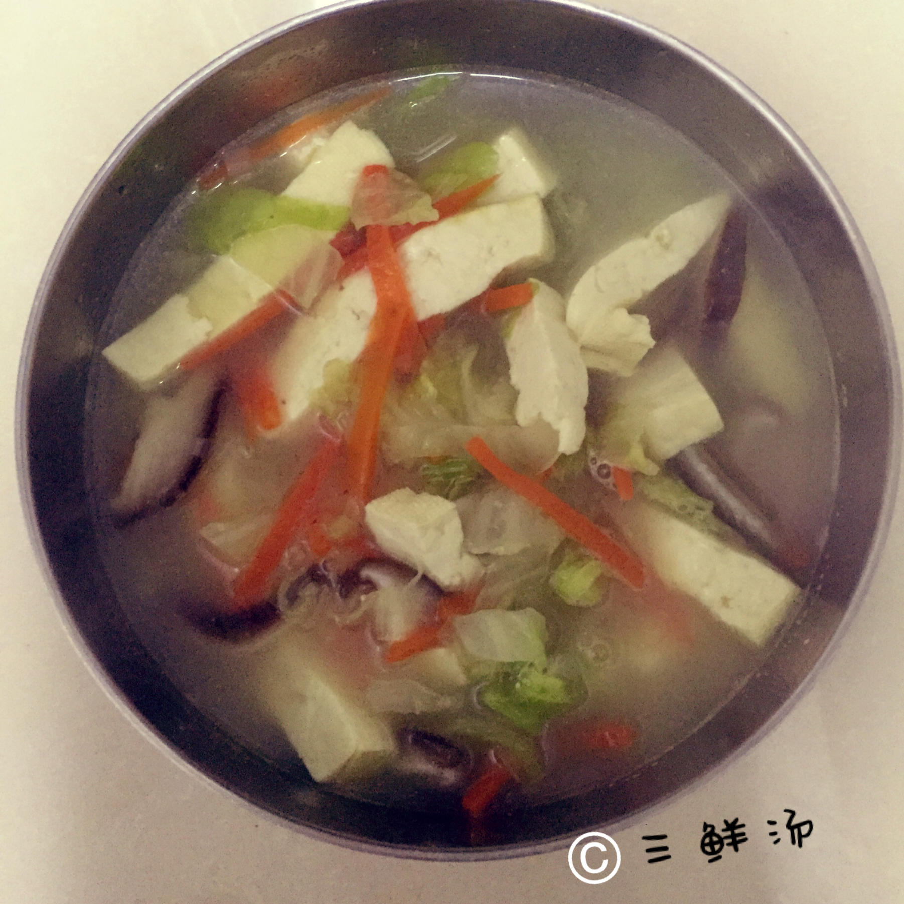 大白菜三丝豆腐汤