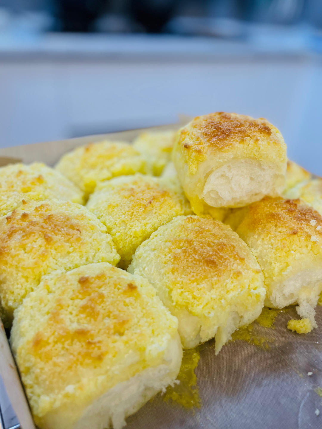 椰蓉小餐包。柔软拉丝，椰香浓郁